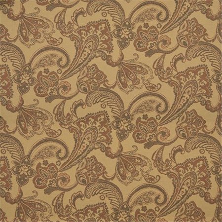 DESIGNER FABRICS Designer Fabrics K0117A 54 in. Wide Dark Orange; Tan; And Brown Floral Foliage Woven Solution Dyed Indoor & Outdoor Upholstery Fabric K0117A